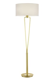 Lampadaire PARIS II nickel mat et abat-jour de TrioLighting