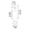 Spot FOX 25W IRC80 pour rail triphasé finition Blanc mat 