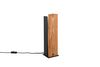 Lampe KARUNI – Bois naturel ajouré, métal noir mat