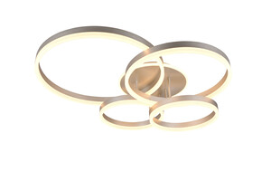 Plafonnier LED TRIO DRAKE 632210407 – Nickel mat, CCT & Télécommande