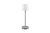 Lampe de table rechargeable grise MARTINEZ abat-jour