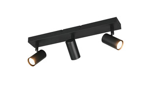 Barre 3 Spots Plafonnier TARYN - Noir Mat