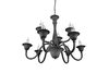 Lustre anthracite chandelier à 9 branches ELSA de TrioLighting