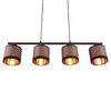 Lustre DAVOS noir et taupe avec 4 abat-jour de TrioLighting