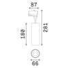 Spot SMILE 15W IRC82 pour rail triphasé finition Noir mat 