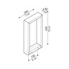 Borne rectangulaire profil aluminium IP66 ARKE 400 en blanc RAL9010