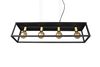 Lustre rectangulaire tubes noirs VITO de Triolighting