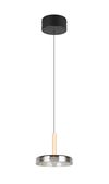 Suspension CELESTE – Élégance bois, verre et métal avec LED réglable