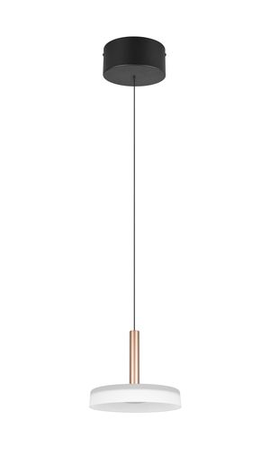 Suspension CELESTE – Élégance verre et métal noir avec LED réglable