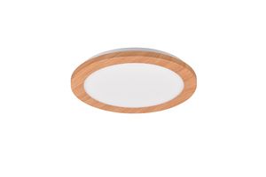 Plafonnier Led cercle blanc et bois CAMILLUS TrioLighting