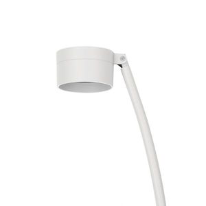 Lampadaire extérieur cintré télescopique HASTA blanc à fixer