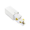 Connecteur d'alimentation bout de rail montage "L"  Dali / 1-10V finition Blanc mat 