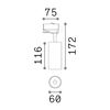 Spot FOX 15W IRC80 pour rail triphasé finition Blanc mat 