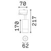 Spot EOS 15W IRC80 pour rail triphasé finition Blanc mat 