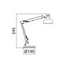 Lampe de bureau articulée ARTIC pour ampoule E27 finition Blanc et chromé mat