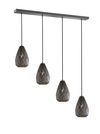 Lustre anthracite à facettes ajourées ONYX  de TrioLighting