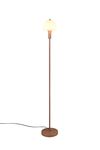 Lampadaire droit GLENN diffuseur blanc finition café