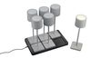 Pack 6 lampes à poser tactiles rechargeables gris 1.5W FERNANDEZ