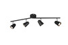 Plafonnier 4 Spots LED Trio TOULOUSE Noir Mat - R82124132