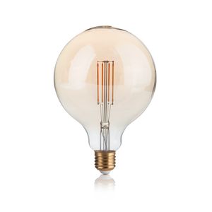 Globe ambre 125mm LED 4W E27 2200°K lumière dorée dimmable