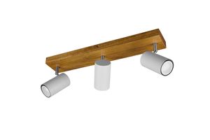 Réglette blanc mat et bois MARLEY 3 spots de Triolighting