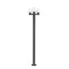 Lampadaire MISTU avec 2 diffuseurs coniques blancs finition Anthracite et opale blanc