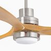 Ventilateur plafond LANTAU bois clair– Moteur – Télécommande – connecté Smart Tuya – Été/hive