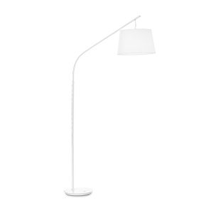 Lampadaire cintré DADDY avec abat-jour finition Blanc mat 