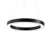 Lustre ORACLE cercle suspendu avec profilé aluminium plat Led finition Noir mat 