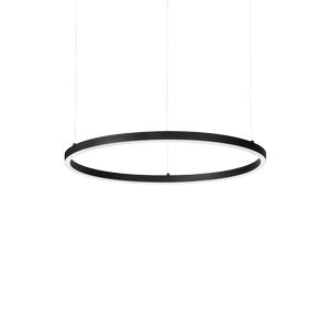 Oracle Slim Round – cercle suspendu noir LED par Ideal Lux
