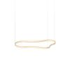 Ideal Lux Waves-3 SP blanc - Suspension LED forme ondulée 156 cm doré satiné