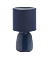 Lampe BISBAL pied céramique et abat-jour cylindrique finition bleue