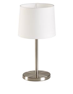 Lampe ROOMER avec abat-jour blanc finition Chrome mat