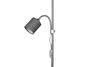 Lampadaire nickel abat-jour gris OWEN avec liseuse de TrioLighting