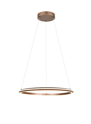 Suspension LED TRIO AMADOR 331019107 - Forme ronde, café, 48 W, CCT et hauteur réglable