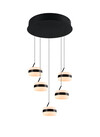 Suspension LED DIOS noir mat 5 lumières