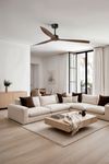 Ventilateur de plafond Just FAN XL noir/noyer avec télécommande