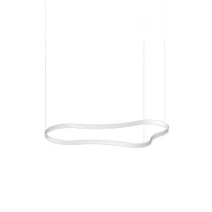 Ideal Lux Waves-3 SP blanc - Suspension LED forme ondulée 156 cm blanc mat