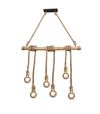 Lustre bambou et douilles suspendues WILMA de TrioLighting