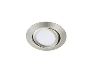 Spot rond inclinable encastré RILA nickel mat/satiné IP20