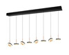 Suspension LED GUANO 8 Lumières - Gris Mat/Café | Lift Me & 3 Teintes CCT XL