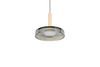 Suspension CELESTE – Élégance bois, verre et métal avec LED réglable
