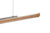 Lustre Led nickel mat et bois DEACON de TrioLighting