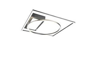 Plafonnier LED formes géométriques nickel mat DOWNEY