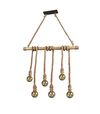 Lustre bambou et douilles suspendues WILMA de TrioLighting