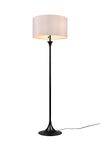 Lampadaire SABIA noir mat et abat-jour blanc de TrioLighting