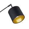Lampadaire 5 Lumières Trio TOMMY Noir Mat & Tissu Or - R46330579