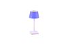 Lampe de table rechargeable blanche SANCHEZ abat-jour blanc