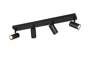 Barre 4 Spots Plafonnier TARYN - Noir Mat