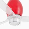 MINI ETERFAN – Ventilateur de Plafond rouge brillant avec Led au Design Contemporain